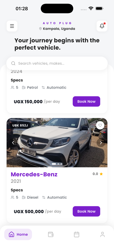 Autoplug home screen
